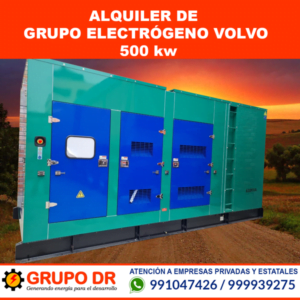 Lee más sobre el artículo Alquiler de grupo electrógeno Volvo 500 kw en Lurin