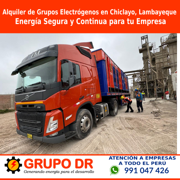 En este momento estás viendo Alquiler de Grupos Electrógenos en Chiclayo, Lambayeque: Energía Segura y Continua para tu Empresa