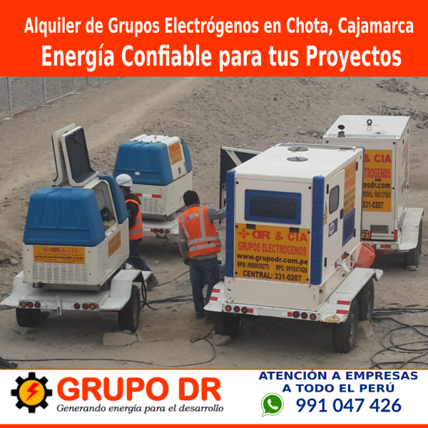 En este momento estás viendo Alquiler de Grupos Electrógenos en Chota, Cajamarca: Energía Confiable para tus Proyectos